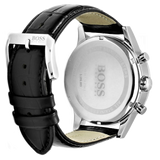Buy Shop Hugo Boss Aeroliner Chronograph Black Dial Black Leather Strap Watch For Men - 1512448 USA Online