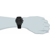 Buy Shop Hugo Boss Aeroliner Chronograph Black Dial Black Leather Strap Watch for Men - 1512567 USA Online