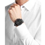 Buy Shop Hugo Boss Aeroliner Chronograph Black Dial Black Leather Strap Watch for Men - 1512567 USA Online