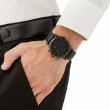 Buy Shop Hugo Boss Aeroliner Chronograph Black Dial Black Leather Strap Watch for Men - 1512567 USA Online