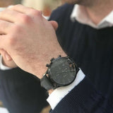 Buy Shop Hugo Boss Aeroliner Chronograph Black Dial Black Leather Strap Watch for Men - 1512567 USA Online