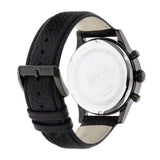 Buy Shop Hugo Boss Aeroliner Chronograph Black Dial Black Leather Strap Watch for Men - 1512567 USA Online