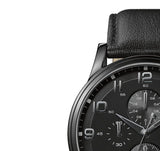 Buy Shop Hugo Boss Aeroliner Chronograph Black Dial Black Leather Strap Watch for Men - 1512567 USA Online