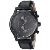 Buy Shop Hugo Boss Aeroliner Chronograph Black Dial Black Leather Strap Watch for Men - 1512567 USA Online