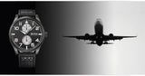 Buy Shop Hugo Boss Aeroliner Chronograph Black Dial Black Leather Strap Watch For Men - 1513086 USA Online