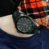 Buy Shop Hugo Boss Aeroliner Chronograph Black Dial Green Rubber Strap Watch For Men - HB1512847 USA Online