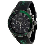 Buy Shop Hugo Boss Aeroliner Chronograph Black Dial Green Rubber Strap Watch For Men - HB1512847 USA Online