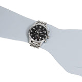 Buy Shop Hugo Boss Aeroliner Chronograph Black Dial Silver Steel Strap Watch For Men - 1512446 USA Online