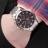 Buy Shop Hugo Boss Aeroliner Chronograph Black Dial Silver Steel Strap Watch For Men - 1512446 USA Online