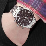Buy Shop Hugo Boss Aeroliner Chronograph Black Dial Silver Steel Strap Watch For Men - 1512446 USA Online