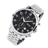 Buy Shop Hugo Boss Aeroliner Chronograph Black Dial Silver Steel Strap Watch For Men - 1512446 USA Online