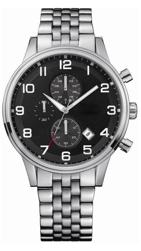 Buy Shop Hugo Boss Aeroliner Chronograph Black Dial Silver Steel Strap Watch For Men - 1512446 USA Online