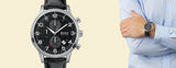 Buy Shop Hugo Boss Aeroliner Chronograph Quartz Black Dial Black Leather Strap Watch For Men - HB1512448 USA Online