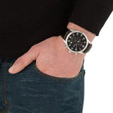 Buy Shop Hugo Boss Aeroliner Chronograph Quartz Black Dial Black Leather Strap Watch For Men - HB1512448 USA Online