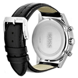 Buy Shop Hugo Boss Aeroliner Chronograph Quartz Black Dial Black Leather Strap Watch For Men - HB1512448 USA Online