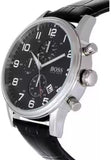 Buy Shop Hugo Boss Aeroliner Chronograph Quartz Black Dial Black Leather Strap Watch For Men - HB1512448 USA Online