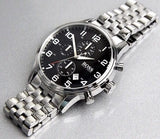 Buy Shop Hugo Boss Aeroliner Chronograph Quartz Black Dial Silver Steel Strap Watch For Men - HB1512446 USA Online