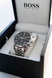 Buy Shop Hugo Boss Aeroliner Chronograph Quartz Black Dial Silver Steel Strap Watch For Men - HB1512446 USA Online