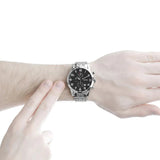 Buy Shop Hugo Boss Aeroliner Chronograph Quartz Black Dial Silver Steel Strap Watch For Men - HB1512446 USA Online