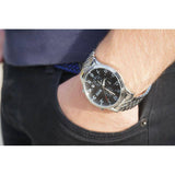 Buy Shop Hugo Boss Aeroliner Chronograph Quartz Black Dial Silver Steel Strap Watch For Men - HB1512446 USA Online