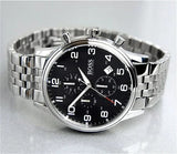 Buy Shop Hugo Boss Aeroliner Chronograph Quartz Black Dial Silver Steel Strap Watch For Men - HB1512446 USA Online