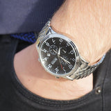 Buy Shop Hugo Boss Aeroliner Chronograph Quartz Black Dial Silver Steel Strap Watch For Men - HB1512446 USA Online