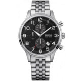 Buy Shop Hugo Boss Aeroliner Chronograph Quartz Black Dial Silver Steel Strap Watch For Men - HB1512446 USA Online