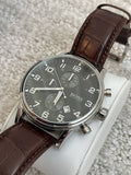 Buy Shop Hugo Boss Aeroliner Chronograph Quartz Grey Dial Brown Leather Strap Watch For Men - HB1512570 USA Online