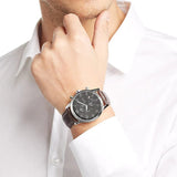 Buy Shop Hugo Boss Aeroliner Chronograph Quartz Grey Dial Brown Leather Strap Watch For Men - HB1512570 USA Online