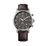 Buy Shop Hugo Boss Aeroliner Chronograph Quartz Grey Dial Brown Leather Strap Watch For Men - HB1512570 USA Online