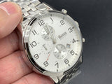 Buy Shop Hugo Boss Aeroliner Chronograph Quartz White Dial Silver Steel Strap Watch For Men - HB1512445 USA Online