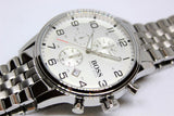 Buy Shop Hugo Boss Aeroliner Chronograph Quartz White Dial Silver Steel Strap Watch For Men - HB1512445 USA Online