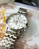 Buy Shop Hugo Boss Aeroliner Chronograph White Dial Silver Steel Strap Watch For Men - 1512445 USA Online