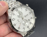 Buy Shop Hugo Boss Aeroliner Chronograph White Dial Silver Steel Strap Watch For Men - 1512445 USA Online
