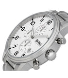 Buy Shop Hugo Boss Aeroliner Chronograph White Dial Silver Steel Strap Watch for Men - 1513182 USA Online