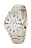 Buy Shop Hugo Boss Aeroliner Chronograph White Dial Silver Steel Strap Watch for Men - 1513182 USA Online