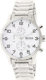Buy Shop Hugo Boss Aeroliner Chronograph White Dial Silver Steel Strap Watch for Men - 1513182 USA Online