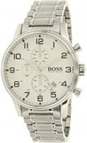 Buy Shop Hugo Boss Aeroliner Chronograph White Dial Silver Steel Strap Watch for Men - 1513182 USA Online