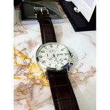Buy Shop Hugo Boss Aeroliner Chronoraph White Dial Brown Leather Strap Watch For Men - 1512447 USA Online
