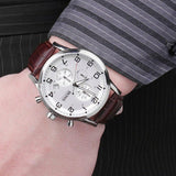 Buy Shop Hugo Boss Aeroliner Chronoraph White Dial Brown Leather Strap Watch For Men - 1512447 USA Online