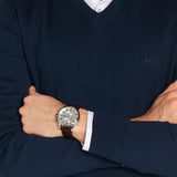 Buy Shop Hugo Boss Aeroliner Chronoraph White Dial Brown Leather Strap Watch For Men - 1512447 USA Online