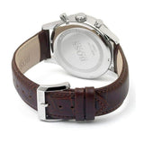Buy Shop Hugo Boss Aeroliner Chronoraph White Dial Brown Leather Strap Watch For Men - 1512447 USA Online