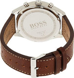 Buy Shop Hugo Boss Aeroliner Chronoraph White Dial Brown Leather Strap Watch For Men - 1512447 USA Online
