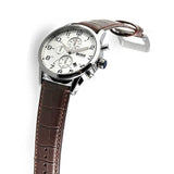 Buy Shop Hugo Boss Aeroliner Chronoraph White Dial Brown Leather Strap Watch For Men - 1512447 USA Online