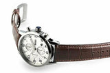 Buy Shop Hugo Boss Aeroliner Chronoraph White Dial Brown Leather Strap Watch For Men - 1512447 USA Online