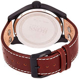 Buy Shop Hugo Boss Aeroliner Day Date Black Dial Brown Leather Strap Watch For Men - HB1513079 USA Online