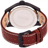 Buy Shop Hugo Boss Aeroliner Maxx Black Dial Brown Leather Strap Watch For Men - 1513079 USA Online