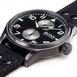 Buy Shop Hugo Boss Aeroliner Maxx Quartz Black Dial Black Nylon Strap Watch For Men - HB1513086 USA Online