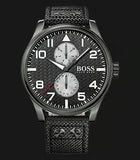 Buy Shop Hugo Boss Aeroliner Maxx Quartz Black Dial Black Nylon Strap Watch For Men - HB1513086 USA Online