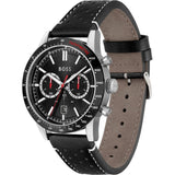 Buy Shop Hugo Boss Allure Black Dial Black Leather Strap Watch for Men - 1513920 USA Online